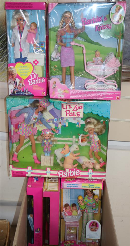 Barbie Cool Babysitter, Dr. Barbie, Ken and Tommy, Super Talk Barbie, Lil Zoo Pals, Barbie and Krissy